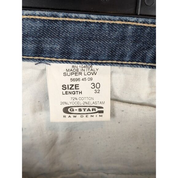 G Star Raw Super Low Jeans Women's Size 30 - Picture 12 of 12